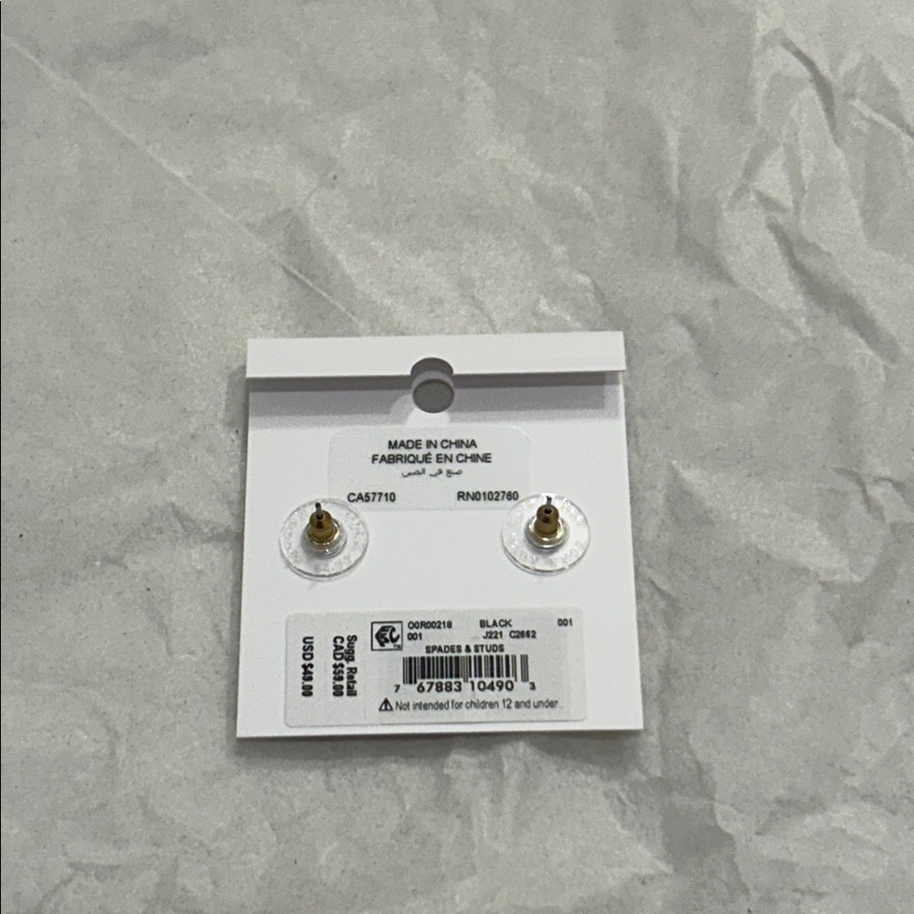 Kate Spade (NWT) Spades & Studs Enamel Studs - Picture 4 of 5